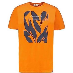Garcia T-shirt met korte mouwen voor heren, Sunset Oranje