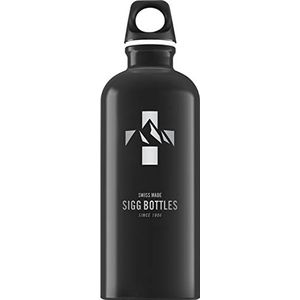 SIGG Mountain Black drinkfles (0,6 l), vrij van schadelijke stoffen en bijzonder lekvrije drinkfles, vederlichte drinkfles van aluminium