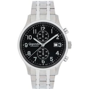 Gigandet Montre analogique à quartz japonais pour homme avec bracelet en acier inoxydable 11VNAG49NE/006, Noir, Bracelet