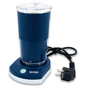 Venga! Electric Travel Mok, 380 ml, instelbare thermostaat, keep warm-functie, temperatuurweergave, siliconen hoes Cool-Touch, marineblauw, 650 W max. VG TMUG 3000