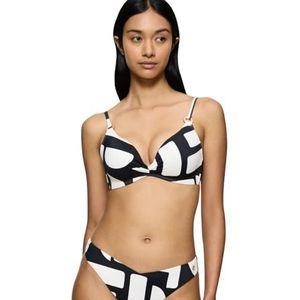 Triumph Haut de bikini d'été Allure P 01 pour femme, blanc/foncé, taille 36, Blanc - Combinaison foncée., 42