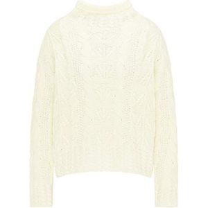 OCY Gebreide trui voor dames, Wol/Wit