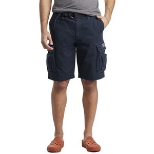 UNIONBAY Survivor Cargoshorts voor heren met riem, Echt marineblauw