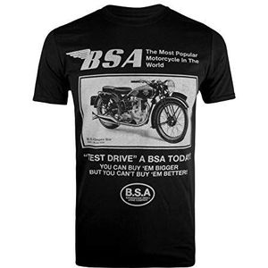 BSA Motocycles test drive shirt voor heren, Zwart