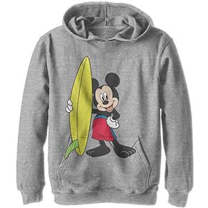 Disney Classic-Mickey Surf Hoodie Hooded Sweatshirt Garçon, Heather Grey, 12 ans