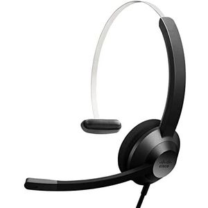 Cisco Casque 321 USB, casque filaire unique, contrôleur Webex avec USB-A, noir carbone, garantie responsabilité limitée de 2 ans (HS-W-321-C-USB)