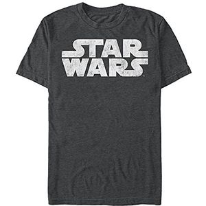 Star Wars T-shirt à manches courtes unisexe Simplest Logo Organic, Noir mélangé., XXL