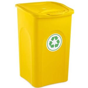 Stefanplast Begreen Afvalemmer, 50 l, geel