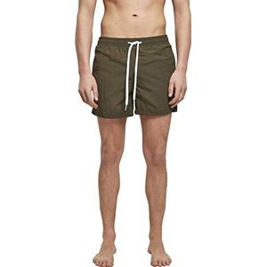 Build Your Brand Swim Herenshorts, Olijf