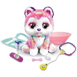 VTech - Rainbow, mijn welp Bobo, interactief pluche dier, dierenarts, meerkleurig