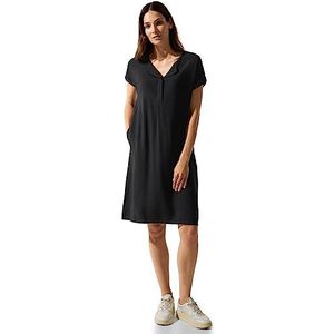 Street One A143683 Zomerjurk van viscose voor dames, zwart.