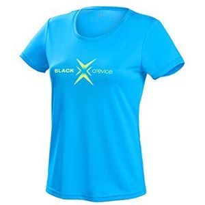Black Crevice Functioneel shirt voor dames, sportshirt voor dames, in verschillende kleuren en maten, hardloopshirt voor dames, met print, ademend T-shirt van 100% polyester, Blauw 1