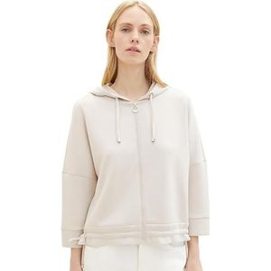 TOM TAILOR Sweat à capuche pour femme, 16339-clouds Grey, M