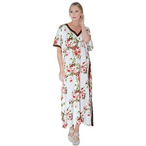 Miss Lavish London Kaftans kimono Maxi Style damesjurk, S-3XL, standaard kaftans met oversized, 116, crème