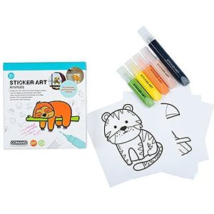 Comansi - Luifelende beer, olifant, tijger, Tucan Sticker Art Basic Dieren: CREA uw eigen 3D-stickers (1)