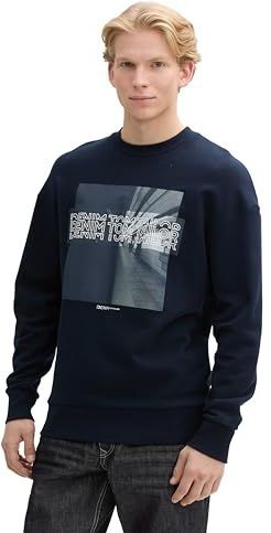 TOM TAILOR Denim Sweat-shirt pour homme, 10668 – Sky Captain Blue., XXL