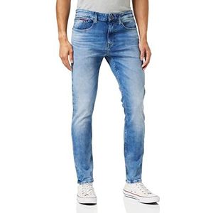 Tommy Jeans Austin Slim Tapered Jeans voor heren, Wilson Light Blue Stretch