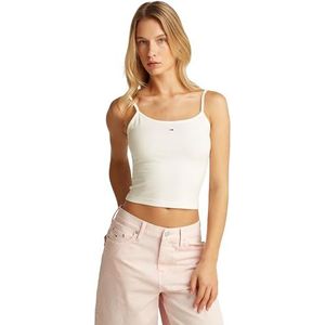Tommy Jeans TJW Lot de 2 hauts à bretelles pour femme Multicolore Taille M, Multicolore (écru/rose précieux), M
