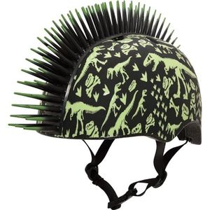 C-Preme Raskullz helm voor kinderen vanaf 3 jaar, Eén maat 48-52 cm, T-Rex Bonez Mohawk