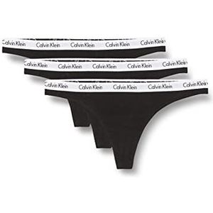 Calvin Klein String 3-pak, tanga voor dames (set van 3), Zwart (Zwart 001)