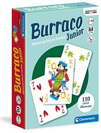 Clementoni - Speelkaarten - Burraco junior-Made in Italy-spellen voor het hele gezin (versie in het Frans), 7 jaar, 16291