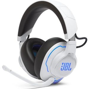 JBL Quantum 910P, draadloze bluetooth-gaming-headset voor consoles, ruisonderdrukking en kenmerkend geluid, Quantum JBL, 39 uur batterijduur, wit