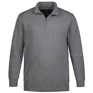 JP 1880 Troyer met ritssluiting 7gg sweatshirt heren, Grijze mix