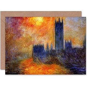 Claude Monet House of Parlement Zon 1 Old Master wenskaart