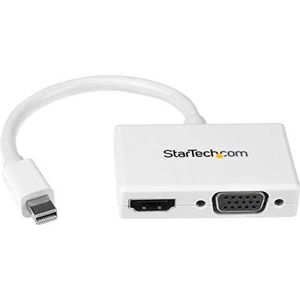 StarTech.com Adapter Mini DisplayPort naar HDMI en VGA - Dongle Hub Adapter Converter Multiport DisplaySplitter Mini DP naar Monitor / Monitor Port HDMI of VGA (MDP2HDVGAW)