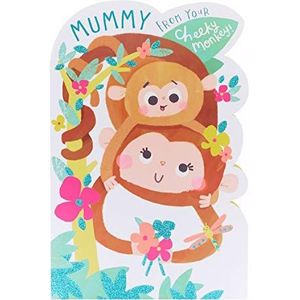 Cheeky Monkeys wenskaart voor Moederdag, motief aap
