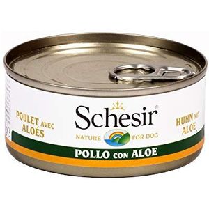 Schesir Dog Vochtige kipfilet met aloë vera, 18 blikjes van 150 g