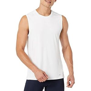 Amazon Essentials Tech Stretch Muscle overhemd voor heren, wit, L