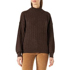 Only ONLSILLY L/S Rib Pullover KNT Sweater, Hot Fudge/Detail: gemengd, L dames, Bruin