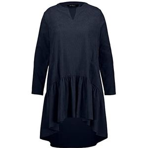 Ulla Popken dames corduroy jurk, Marinier