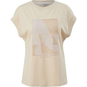 Comma Dames T-shirt, mouwloos, 81d1, beige, 44, 81d1 beige