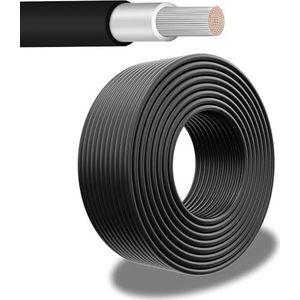 PowerWerk - Zonnekabel 6 mm² zwart - 5 m - UV-bestendig, flexibel, fotovoltaïsche PV-kabel, zonne-aansluitkabel voor zonnepaneel, omvormer en laadregelaar (zwart, 5 m)