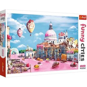Puzzel met gebak in Venetië (1000 stukjes, grappige steden)