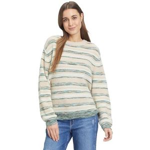 Betty & Co Pull en tricot texturé pour femme, Camel/menthe, 40