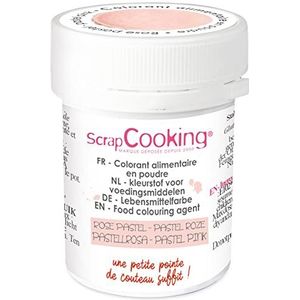 SCRAP COOKING - Kunstkleurstof in pastelroze, 5 g – professioneel bakingrediënt, voor cake, crèmes, tussenstukken, macarons, koekjes – gemaakt in Frankrijk – 4053