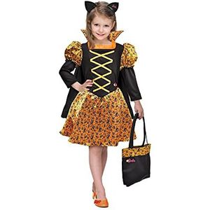 Ciao - Barbie 11658.7-9 Kattenstrega Halloween Special Edition kostuum voor meisjes (maat 7-9 jaar), geel/zwart