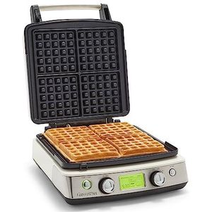 Greenpan wafelijzer met platen voor klassieke wafels + Luikse / Brusselse wafels cream