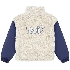 Levi's Lvg Boxy Fit Sherpa Jkt 3eh927 lichtgewicht bovenkleding voor meisjes, Antieke wit