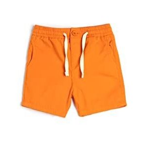 Koton Short en coton pour bébé garçon avec cordon de serrage et poches, Orange (214), 12-18 Monate