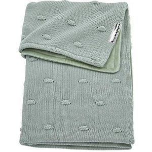 Meyco Baby Knots velvet wiegdeken - stone green - 75x100cm - 2.0 TOG