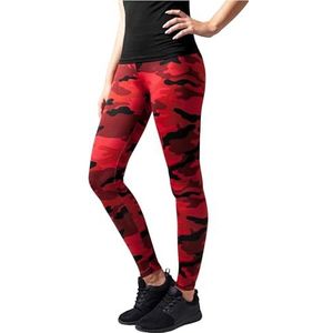 Urban Classics Dames Camo Leggings Camo Leggings Dames (1 stuk), Rood Camo