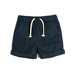 Koton Babyboys katoenen shorts met trekkoord, Marineblauw 720