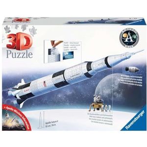 Ravensburger 3D puzzel 11545 - Apollo Saturn V Rakete - 440 stukjes - voor alle wereldfans vanaf 8 jaar