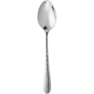 WMF Sitello Voorgerechtenlepel, dessertlepel 13,5 cm, van gepolijst Cromargan roestvrij staal, gehamerd, ergonomisch, glanzend, vaatwasmachinebestendig, zilver
