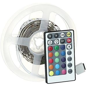 Nityam Smart ledstrip, 2 m, verbonden met meerkleurige ledstrips (RGB) + witwissel (CCT) SDM5050, WLAN + BLE, IP20 binnenshuis + afstandsbediening, compatibel met Amazon/Google/Siri