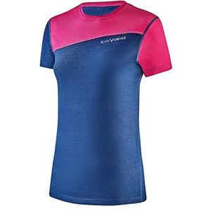 Black Crevice Merinowol T-shirt voor dames - Merinowol T-shirt voor dames - T-shirt voor dames van 70% merinowol en 30% polyester - temperatuurregulering - T-shirt, Blauw/Roze